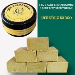 1 kg 6 kalıp sabun + 1 adet cilt bakım kremi