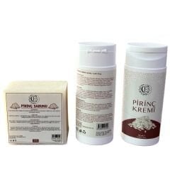 BEYAZLATICI SET PİRİNÇ KREMİ PİRİNÇ SABUNU